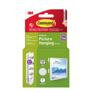 Command Strips  White Medium 6 Sets 17204WHI-6